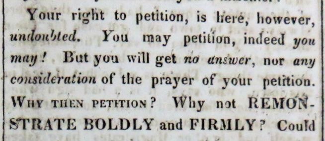 1817 Jan Petitioning campaign